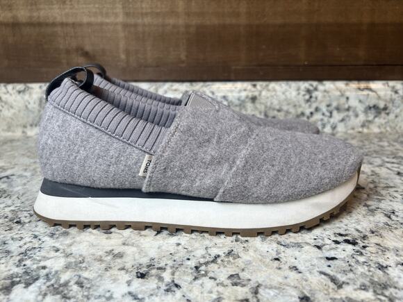 Toms Shoes - TOMS Alpargata Athletic 2.0 Slip On Gray Flannel Shoes Women’s 7 Sport Comfort